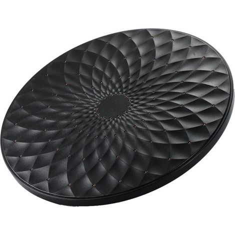 Pommeau de douche, pomme de douche fixe ronde 9", raccord G1/2", noir (1/5)