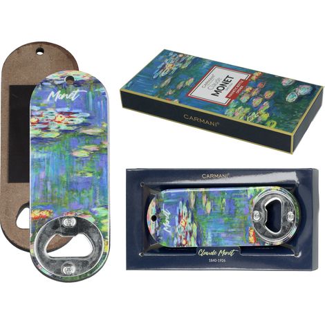 Apribottiglie magnetico con dipinto di ninfee di Claude Monet, idea regalo (1/4)