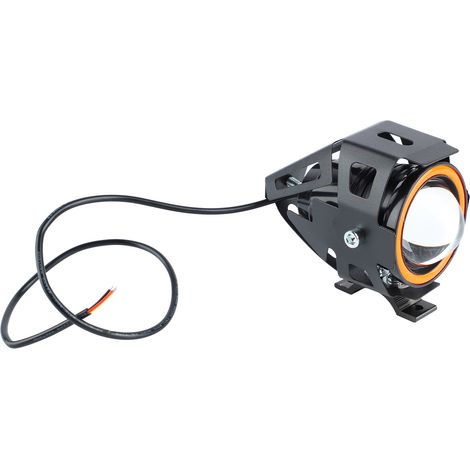 Phare avant LED moto 4 modes éclairage ouverture unique 12-60V antidéflagrant projecteur avant motocyclette rouge (1/5)