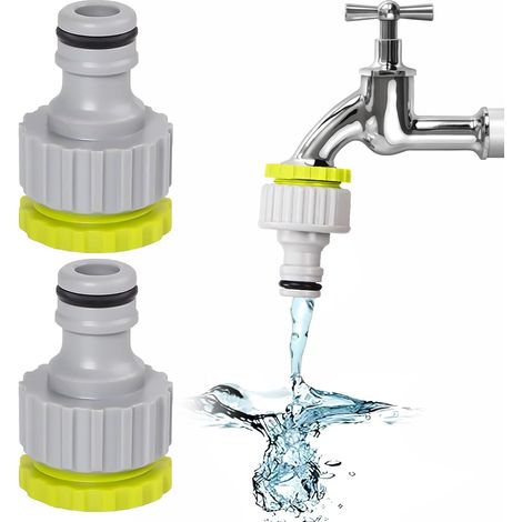 2-teiliger Wasserhahnanschluss, Gartenschlauchanschluss, 1/2 Zoll 3/4 Zoll 2-in-1-Wasserhahnanschlüsse, Bewässerungsschlauchadapter, für die Gartenbewässerung