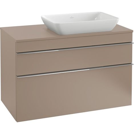 Mueble bajo lavabo, 957 x 606 x 502 mm, modelo suspendido, En madera, lavabo a la derecha Elm Impresso