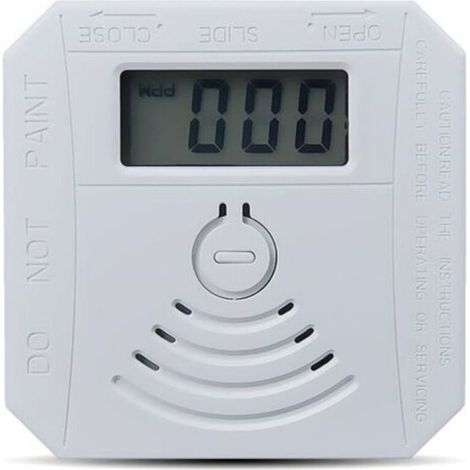 Détecteur de gaz Détecteur de fumée de monoxyde de carbone combiné Détecteur de fumée CO à piles avec écran d'affichage LED Flash Alarme sonore Motif d'avertissement sonore (1/5)