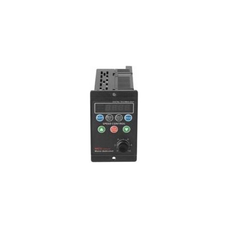 Variateur de fréquence 220V monophasé, sortie triphasée jusquà 1100W, affichage digital 4 chiffres, protection surchauffe et surtension Crezuo (1/5)