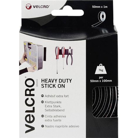 VELCRO® nastro autoadesivo nero 1000 mm x 50 mm