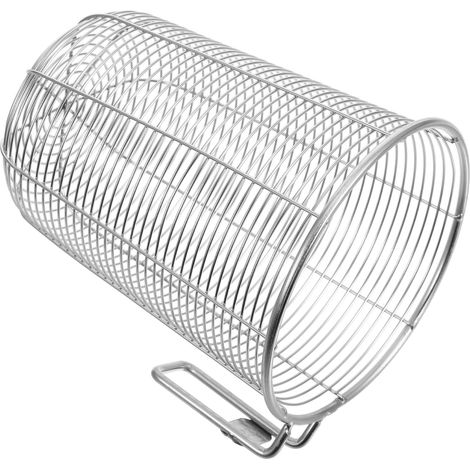 Cesta de alambre de acero inoxidable con gancho, ideal para cocinar fondue y fideos. (1/5)