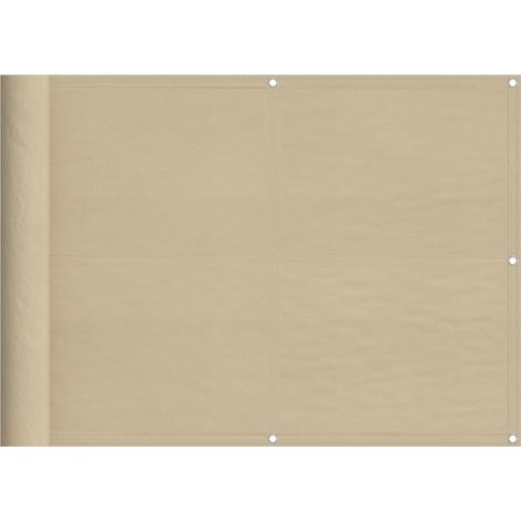 Balcony Screen Beige 75x800 cm 100% Polyester Oxford vidaXL