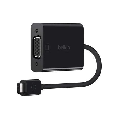 Adaptador Belkin USB-C a VGA negro, F2CU037BTBLK