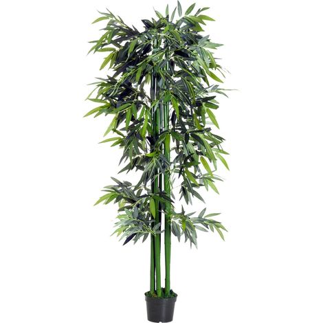 Planta Artificial Árbol De Bambú Artificial De 180 Cm Con Macetero, Planta De Interior Engañosamente Real, Verde