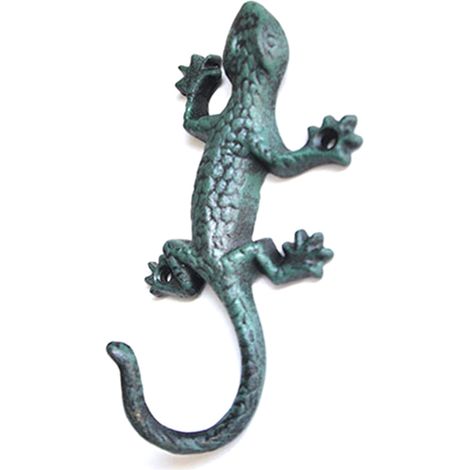 Filiyano-Crochet de jardin rétro en forme de lézard pour porte-clés, décoration murale ou de porte.