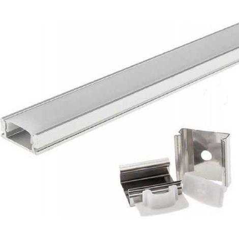 Canalina per strip led 5191 17,6x7 mm, larghezza interna max. 12,1 mm  - barra 2 mt