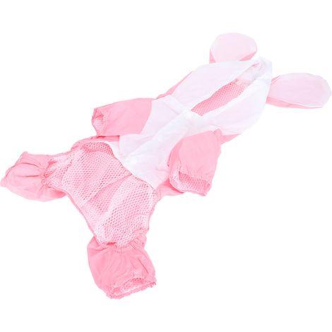Imperméable mignon pour chien, cape à capuche, veste imperméable en polyester, vêtement pour animaux de compagnie, rose, taille S (1/5)