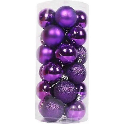 Boules de Noël pour sapin, 42 pièces, 6 cm x 3 cm, grosses boules multicolores, décorations pour sapin de Noël (1/5)