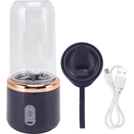 Mini blender portable 6 lames haute vitesse 300 ml, rechargeable par USB, idéal pour les voyages (1/5)