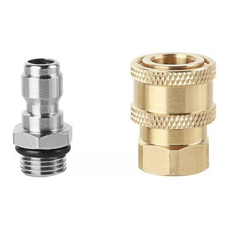 Connecteurs de buse de pulvérisateur haute pression, filetage M14, connecteur rapide 1/4, pièces de raccordement de tuyau, connecteurs de bouteille en mousse de neige (1/5)
