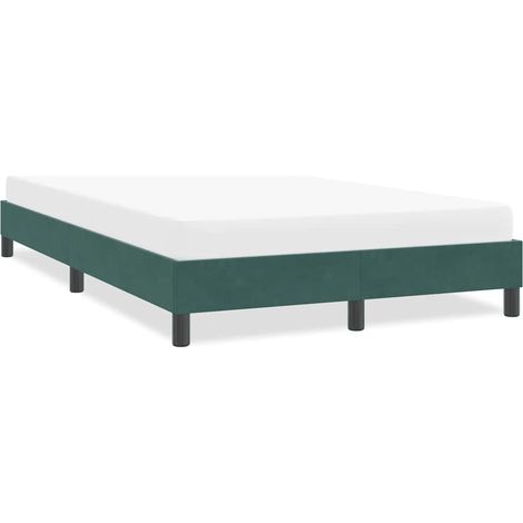 Cadre de lit sans matelas-Structure de lit vert foncé 120x210 cm velours (1/5)