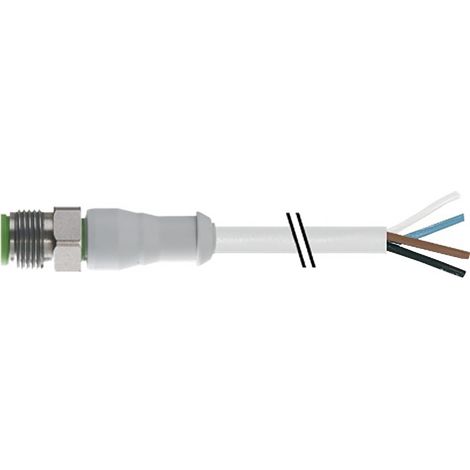 Connecteur industriel pré-câblé RS PRO 4 conducteurs , M12 Mâle, 5m ( Prix pour 1 )