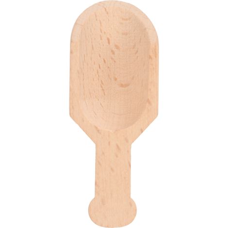 Lot de 10 cuillères à sel de bain en bois poli, écologiques, pour salle de douche, modèle 2 (2,3x7,6 cm) (1/5)