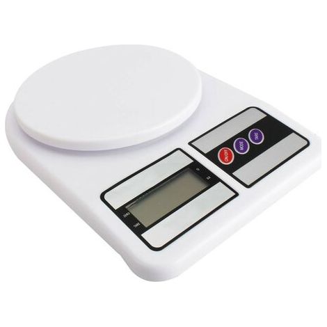 Balance de cuisine électronique digitale à affichage LED, capacité 5 kg, précise et compacte pour un usage quotidien. (1/4)