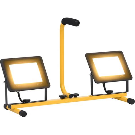 Foco LED portátil luminoso potencia 58,5 x 18,5 x 37,5 cm de aluminio negro 020046104 (1/5)