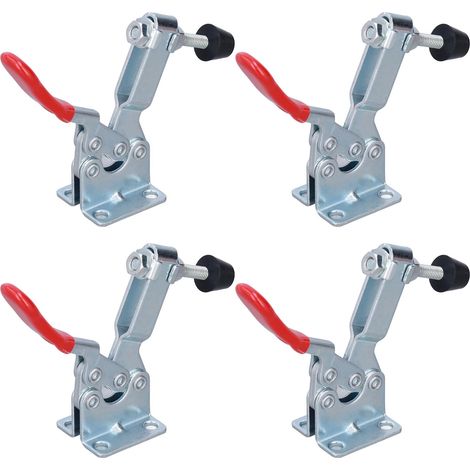 Set mit 4 horizontalen Schnellspannklemmen mit Kurbelgriff, robuste Handwerkzeuge, Befestigungselemente (1/5)