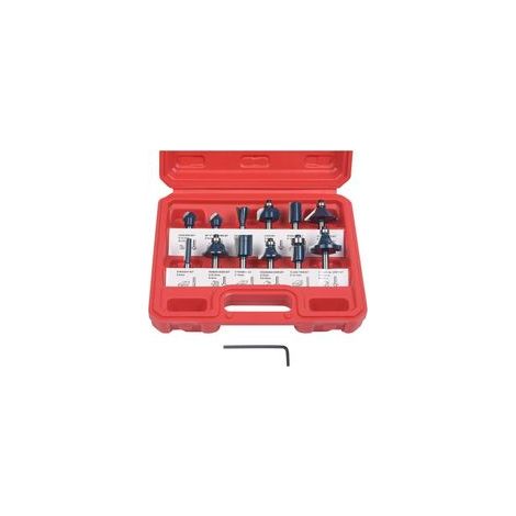 Fraises pour fraiseuse – Lot de 15 fraises à queue cylindrique de 6,35 mm (1/4 po), outils de menuiserie en carbure de tungstène avec tiges en acier forgé (1/5)
