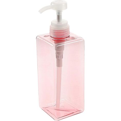 Flacon pompe carré rechargeable de 650 ml pour savon liquide pour les mains, shampoing, gel douche et nettoyant visage-M