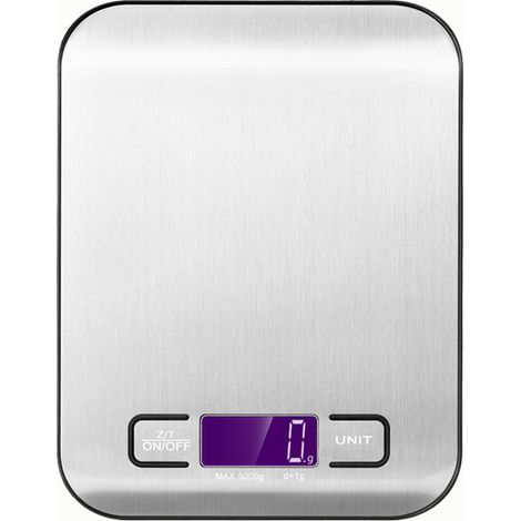 Balance de cuisine électronique de haute précision en acier inoxydable 5 kg/1 g-AquaForge (1/5)