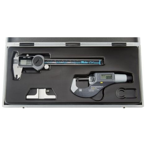 Coffret de 3 instruments de mesure à affichagenumériquepied à coulisse 1/20 TESA (1/3)