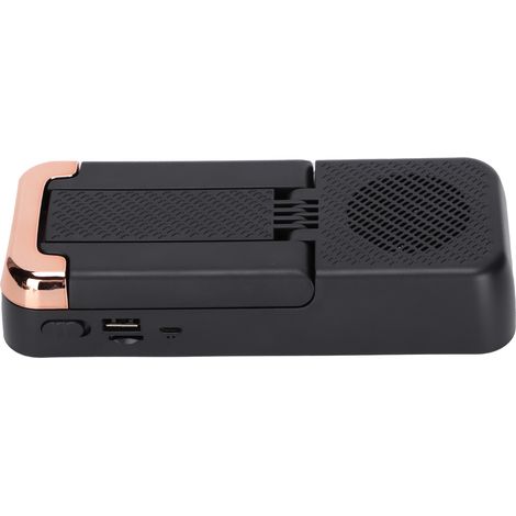 Leistungsstarker, faltbarer, tragbarer Handyhalter mit Bluetooth-Lautsprecher (schwarz) (1/5)
