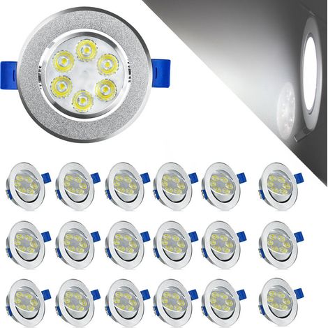 Einbauspots Einbaustrahler fürs Bad Einbaustrahler LED Deckenstrahler Einbauleuchten 20X3W Kaltweiß Ultra Flach Einbauspot DeckenSpot Downlights HENGMEI
