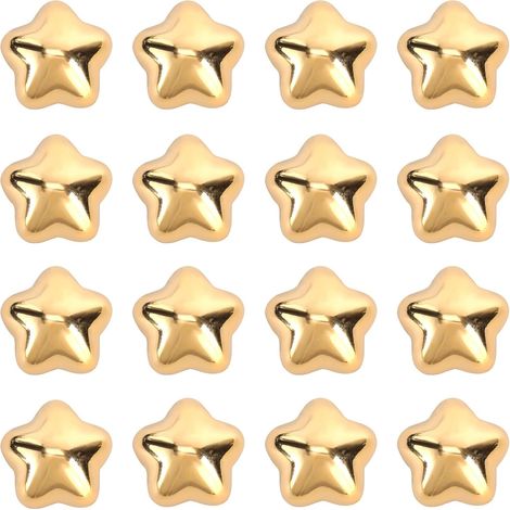 Lot de 16 Aimants Décoratifs Étoiles Dorées pour Réfrigérateur, 1,7 cm Petites Étoiles Mignonnes pour Décorer la Cuisine Le Bureau Tableaux Blancs Les Casiers et Les Surfaces Métalliques (1/5)