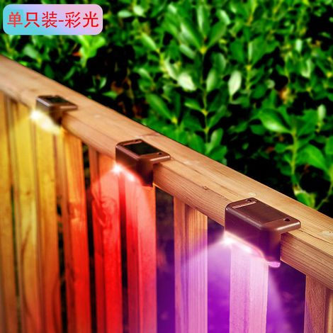 Lampe solaire murale transparente pour balustrade, clôture, escalier, échelle, jardin extérieur, coque marron, IPL (1/5)