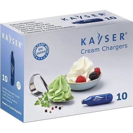 Gaskartusche Farbe blau Sahne Schlagsahne (Packung zu 10)