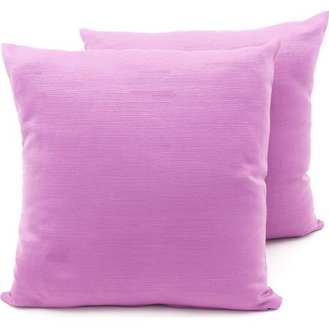 Coppia Cuscini Arredo Imbottiti Tessuto Ottoman In Tinta Unita Colore Glicine 42, misura60x60coloreGlicine 42 (1/4)