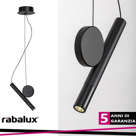 Lampada a sospensione LED nera 3W 3000K Alaric Rabalux (1/3)