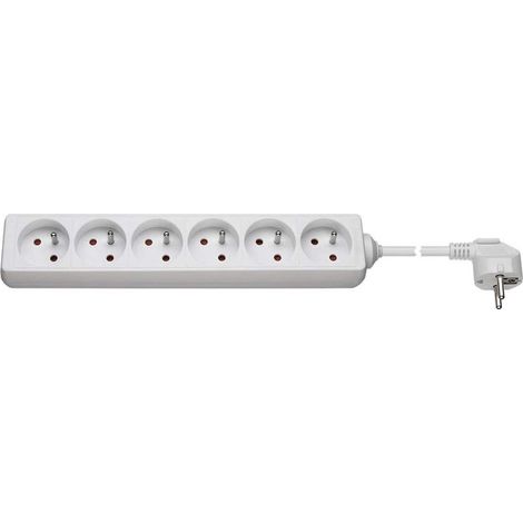 Bloc Multiprise, Blanc, 1.5 m Longueur de Câble (1/2)