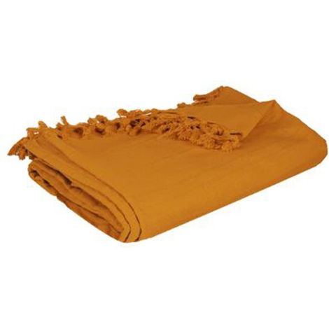 Jeté de Lit "Algodon" 160x220cm Ocre (1/2)