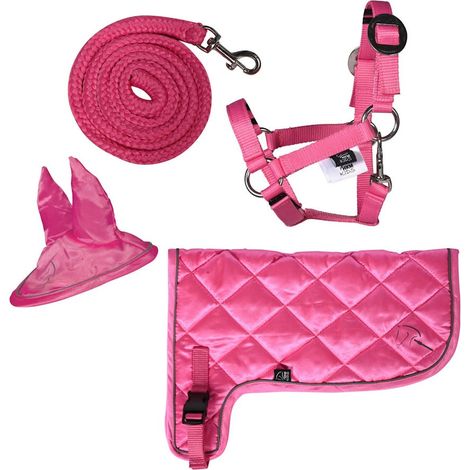 Set cavezza coperta e cuffia per cavallino giocattolo Hobby Horse