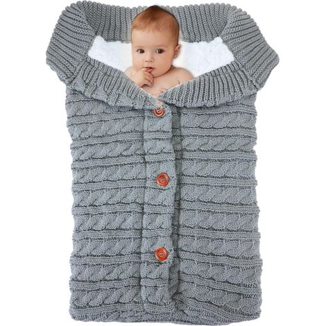 1 gigoteuse pour poussette, maille chaude, boutons-pression, épaisseur renforcée, usage printemps/automne/hiver (1/5)
