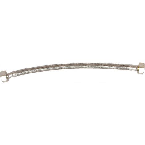 Tuyau sanitaire 1/2" avec 2 raccords pivotants, longueur 300 mm, acier inoxydable et EPDM, facile à installer (1/5)