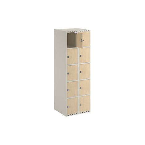 kaiserkraft  Armadietto a 5 scomparti Fydor  HPL  2 colonne  (1/4)