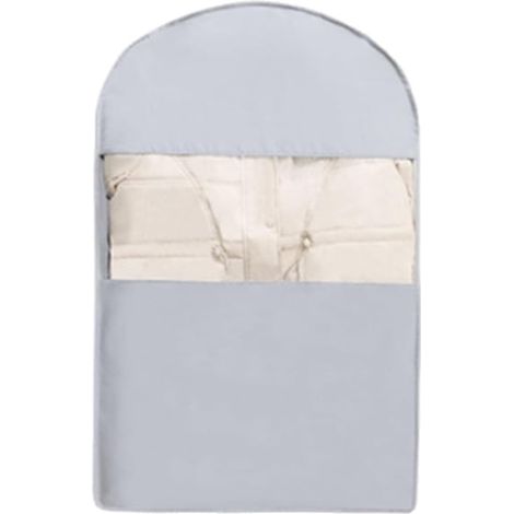 Custodia porta abiti salvaspazio da appendere, con cerniera autopressurizzante e copertura antipolvere a compressione (90x58x15 cm). (1/2)