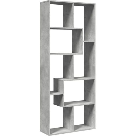 Maison Exclusive - Raumteiler-Bücherregal Betongrau 67x25x161,5 c