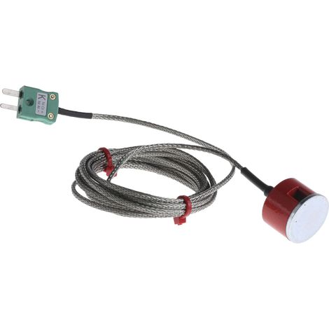 Thermocouple type K Ø 4.5mm, L 2m, +250°C max à Fiche mâle miniature ( Prix pour 1 ) (1/3)