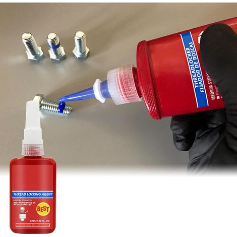 Frein Filet,Frein Filet Bleu,Frein Filet Résistance Forte,Colle Bloc Écrou,Colles D'étanchéité Pour Vis Métalliques,Fixation De Vis Et Mastics De Filetage (50ml1pc) (1/5)