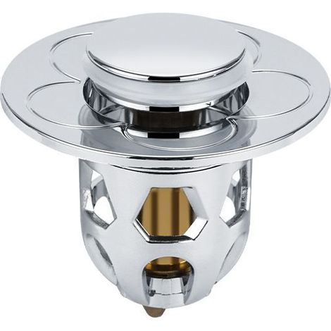 2pcs Bouchon Baignoire Universel, Bonde de Lavabo Pop-Up Bouchon de Vidange Universel Acier Inoxydable,argent,96.5cm (1/3)