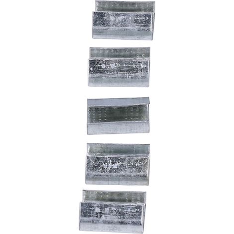 Boucle de serrage galvanisée 16mm pour sangles PET, boucle métallique ouverte pour emballage et fixation. (1/5)