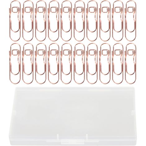 20 Stifthalter aus roségoldenem Metall, tragbare Stiftclips für Bürobedarf, 20er-Packung (1/5)