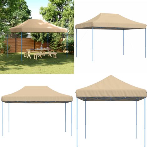 Partyzelt Faltbar Pop-Up Beige 410x279x315 cm - Outdoor-Pavillon - Gartenpavillon - Markise - Sonnenschutz - Festzelt - Home & Living (1/5)