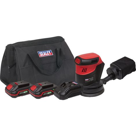 Sealey SV20 Series 125mm Cordless Orbital Palm Sander Kit 20V - 2 Batteries CP20VOSKIT (1/5)